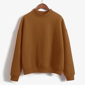 Pull d'hiver conçu en coton 100 %, col rond, confortable et respirant, style décontracté, coupe ample. - Product Image 1