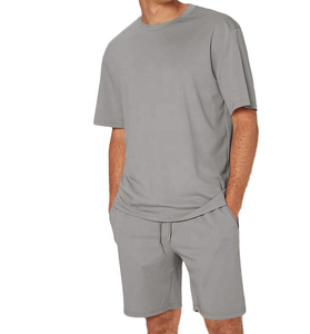 Ensemble de t-shirts d'été pour hommes, ensemble de vêtements de sport pour hommes en 2 pièces, tenue de sport personnalisée avec impression de marque, ensemble de shorts à manches courtes en 2 pièces - Product Image 1