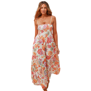Vestido Largo Maxi para Mujer, Estampado Floral, Ropa de Moda - Product Image 1