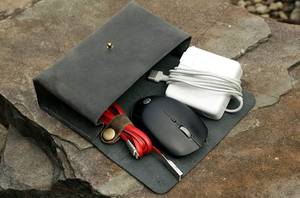 Fermeture éclair en cuir de luxe en gros pour sacs et trousses de toilette de voyage pour hommes et femmes - Product Image 1