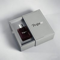Boîte à parfum personnalisée avec un design sur mesure, petite boîte à tiroir, emballage de luxe fait main, boîte à tiroir rigide coulissante avec ruban