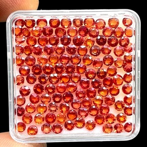 Saphir orange naturel 3 mm, taille ronde, pierres précieuses en vrac, prix de gros, saphir en vrac pour la fabrication de bijoux, pierre calibrée - Product Image 6