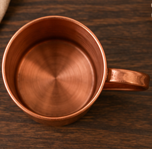 Bright Tamra Authentic Ayurvedic Hammered <b>Copper</b> <b>Mug</b> With Handle Eco-Friendly Drinkware Home Use Vintage Style Drinkware - Product Image 2