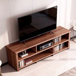 Mobile TV a doppio strato marrone scuro 178,4 cm x 39,9 cm x 62,1 cm in truciolato con ripiani aperti - Centro Intrattenimento - Product Image 5