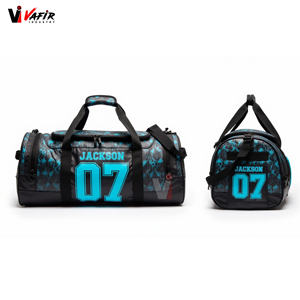 Sac de sport et de voyage personnalisable en coton et polyester avec fermeture éclair, impression par sublimation tendance vafir - Product Image 6