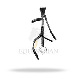 Brida de equitación inglesa de tamaño completo para control de caballos, modelo mexicano Grackle. - Product Image 3