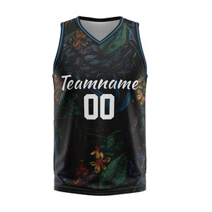 Maillots de basket-ball en polyester à séchage rapide pour hommes et femmes, impression numérique personnalisée en gros, faible MOQ - Product Image 2