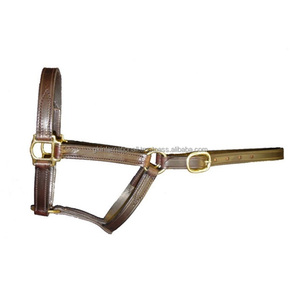 Harnais de cheval en cuir brun de haute qualité avec double couture et attaches en laiton solides et réglables, harnais de course Havana. - Product Image 5