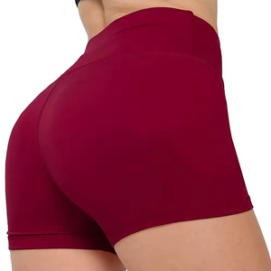 Shorts de Yoga OEM con Logotipo Personalizado, Cintura Alta, Sin Costuras, para Mujer, Ropa Deportiva, Suministro al por Mayor - Product Image 4