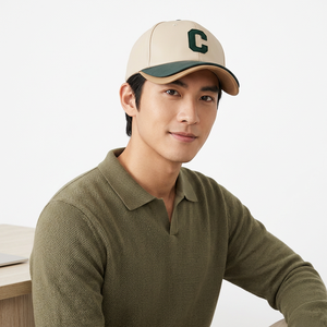 หมวกเบสบอล 6 แผง แบบยูนิเซ็กซ์ สีครีมเขียว ปักตัวอักษร C ปรับขนาดได้ สไตล์ลำลอง สำหรับผู้ใหญ่ - Product Image 6