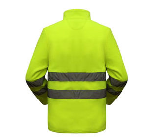 Veste de travail haute visibilité pour homme, orange, vêtements de sécurité réfléchissants, matière coton/polyester, manches longues, certifiée CE, séchage rapide - Product Image 2