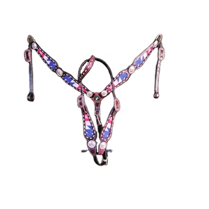Juego de cabezada, pechera y riendas de cuero genuino de primera calidad, personalizable, estilo western, precio mayorista - Product Image 3