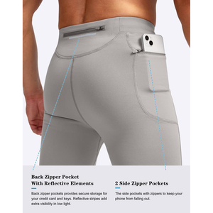 Nouveau Legging Homme de Sport Extérieur à Compression Personnalisée, Poches, Haute Élasticité, Séchage Rapide, Coupe Ajustée, Pantalon de Survêtement pour Homme - Product Image 3