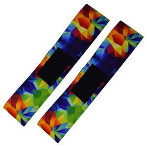 <b>Rainbow</b> Geometric Hip Circle Resistance Band Fabric Booty Band Non Slip Elastic Loop Glute Workout Fitness Band for Legs and Hip - Product Image 4