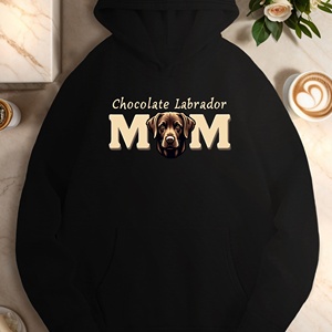 Sudaderas informales de chocolate Labrador MOM para mujer - Product Image 3