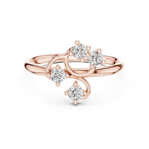 Anillo de Diamantes de Oro Sólido de 14k para Mujer, Corte Brillante Redondo, Anillo de Compromiso Clásico, Apilable, Diseño Minimalista, para Regalo - Product Image 6