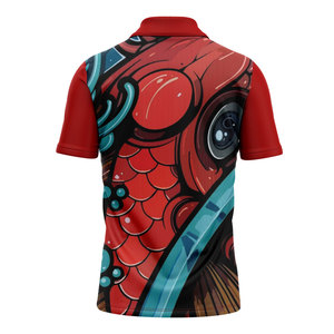Camiseta Deportiva Sublimada Personalizada de Manga Corta con Parches, Elástica en 4 Direcciones, de Secado Rápido para Hombre, Camiseta de Tenis Tipo Polo - Product Image 2