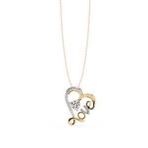 Fashion Design 14K <b>Solid</b> <b>Gold</b> Mix Cut Set Lab Diamond Solitaire <b>Pendant</b> Necklace for Women Party Gift - Product Image 1