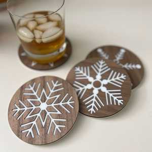 Modern Round Wooden Coasters 300 Mm Non Slip <b>Mats</b> & Pads - Product Image 2