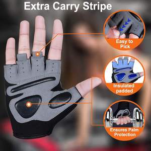 Gants de fitness respirants pour hommes et femmes avec support de poignet rembourré pour soulevé de terre, entraînement et tractions - Product Image 3