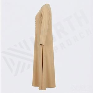Ensemble Abaya Deux Pièces pour Femme en Polyester, Haut à Manches Longues et Pantalon, Col Fendu, Motif Dessiné à la Main, Grande Taille, Tenue Islamique Modeste - Product Image 3