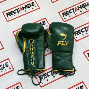 Customized Fly Boxing Lace Up Gloves Top Quality Genuine Leather Boxing Training Gloves Custom Logo Fighting Gloves - Product Image 2