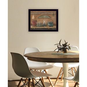 Impresión artística 'Treasures on the Shelf I' de Pam Britton lista para colgar con marco negro, legibilidad mejorada y atractivo visual - Product Image 2