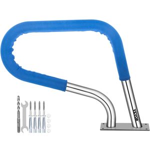 Corrimano per piscina 32x23 in acciaio inox 304 con capacità di carico di 250 libbre, design ergonomico, colore argento, antiruggine - Product Image 1