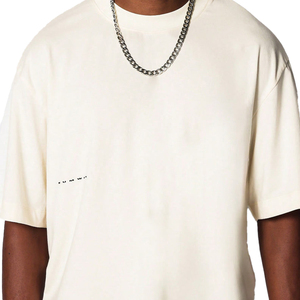 T-shirt Homme Oversize 100% Coton Décontracté Col Rond Manches Courtes Couleur Unie Respirant Séchage Rapide Coupe Classique Logo Avant - Product Image 4