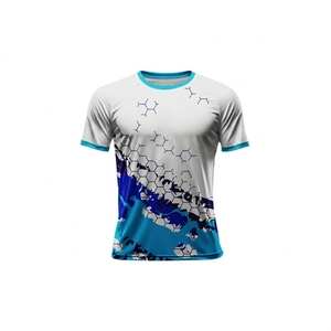 เสื้อยืดออกกำลังกายแบบซับลิเมชั่นสำหรับผู้ชาย แห้งเร็ว ระบายอากาศดี แขนสั้น เหมาะสำหรับวิ่ง ฟิตเนส เล่นกีฬา และฝึกซ้อม - Product Image 4