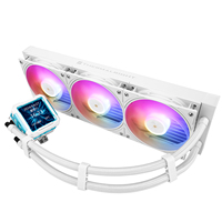 Refroidisseur liquide AIO Frozen Warframe PRO 360 WHITE 360 mm avec écran LCD 2,73 pouces pour affichage en temps réel, compatible Intel LGA 1851 AM5, pour système PC