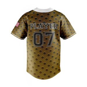 W4G Baseball Jersey Men's Polka Dot Design 100% <b>Polyester</b> Breathable Short Sleeve Custom Sport Apparel Adult Size - Product Image 3