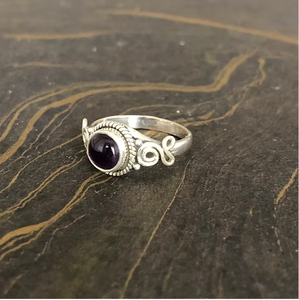 Designer Amethyst <b>Ring</b> Natural Purple Gemstone 925 Sterling <b>Silver</b> Band Elegant Jewelry for Women & <b>Men</b> - Product Image 3