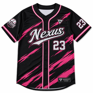 เสื้อเบสบอลทีมแบบกำหนดเองสำหรับโรงเรียน ไซส์ใหญ่พิเศษ แห้งเร็ว ระบายอากาศได้ดี ผ้าโพลีเอสเตอร์ 100% พิมพ์ลายชื่อและหมายเลขผู้เล่น - Product Image 4