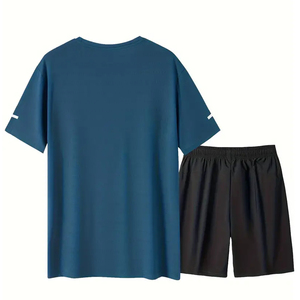 Nouveaux survêtements de sport en gros pour hommes, ensembles de jogging avec fermeture éclair et logo personnalisé, ensemble 2 pièces coupe-vent pour hommes - Product Image 2