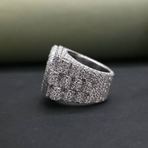 Bague Hip Hop Tendance en Or Massif 18K Certifié IGI, Sertie de Moissanite 13.12 CT, Design Couronne Entièrement Sertie de Pierres, Collection DOPE JEWELLS - Product Image 4