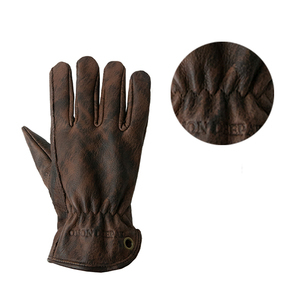 Gants de sécurité unisexes en cuir de chèvre noir grainé 10 mil, sur mesure, résistants aux coupures, avec doublure thermique, prix de gros - Product Image 3