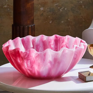 Bol de service en résine de qualité alimentaire haut de gamme, parfait pour les salades, les fruits et les collations, bols à salade en résine faits à la main de haute qualité - Product Image 1