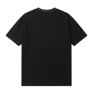 เสื้อยืดโอเวอร์ไซส์ผู้ชายปักโลโก้ตามสั่ง งานหนัก ตกแต่งด้วยคริสตัล ผ้าคอตตอนหนา สไตล์สตรีทแวร์ ใส่ได้ในฤดูร้อน - Product Image 2