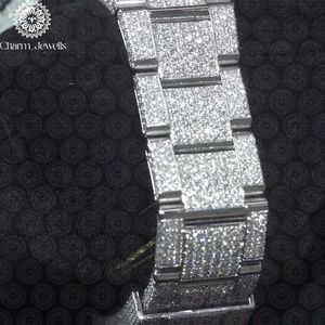 Reloj de Lujo Charm Jewells Unisex de Acero Inoxidable con Caja Poligonal de 30 mm, Cuarzo Analógico, Cristal de Zafiro, Brazalete con Diamantes, a la Moda - Product Image 3