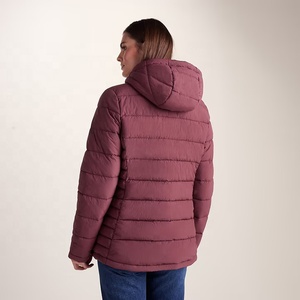 Chaqueta acolchada para mujer con capucha y cremallera, abrigo de invierno impermeable y cortavientos, ropa exterior informal, chaqueta acolchada tipo burbuja para mujer. - Product Image 6