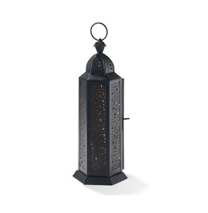 Farol marroquí colgante de metal para decoración de jardín, patio o balcón con estilo marroquí exótico y elegante iluminación. - Product Image 2