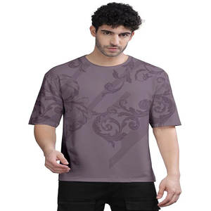 Top de punto de algodón 230 de 100% G para hombre, transpirable, cómodo para deportes al aire libre, versión de hombros descubiertos lavada de gran tamaño con bolsillo - Product Image 5