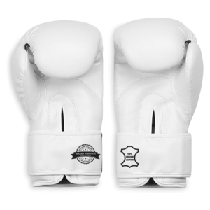 Gants de boxe en cuir HARRY JOHNSON PRODUCTION, à doigts entiers, avec fermeture à lacets au poignet, pour adultes, unisexe, équipement d'entraînement, blanc - Product Image 6