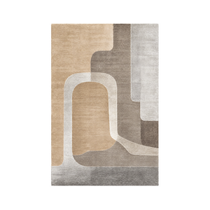 Tapis en soie tufté à la main, motif Apse, tapis de sol texturé doux de luxe fait main, tapis décoratif haut de gamme, fabricant Inde - Product Image 1