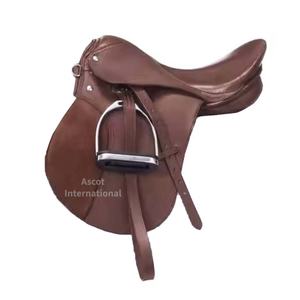 Vente en gros de selle de cheval en cuir véritable style de selle anglaise en noir brun tan pour l'équitation en gros - Product Image 2