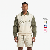 Veste coupe-vent légère et respirante en nylon froissé tissé pour homme, avec demi-fermeture éclair, style streetwear, personnalisable OEM, avec ensemble de lettres