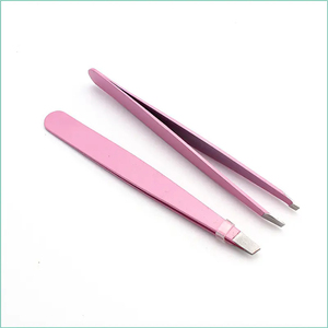 Pince à épiler en acier inoxydable de haute qualité, faite à la main, écologique, antistatique, légère, confortable, avec pointe inclinée - Product Image 5