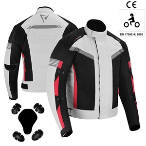 เสื้อแจ็คเก็ตมอเตอร์ไซค์สำหรับฤดูหนาว ระบายอากาศได้ดี แห้งเร็ว กันลม ผลิตจากโพลีเอสเตอร์ %  สำหรับทุกเพศ แขนยาว  สำหรับแข่งรถ  ชุดกีฬา ป้องกันการกระแทก - Product Image 4