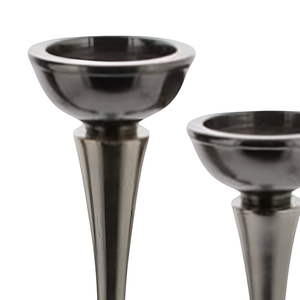 Support de bougie décoratif pour la décoration de la maison, qualité supérieure, finition grise, en aluminium coulé, pilier de bougie fait main, personnalisé - Product Image 5